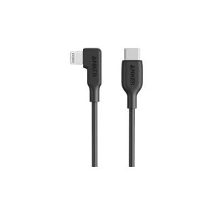 كابل لايتنينج باورلاين USB-C حتى 90 درجة ، بطول 3 امتار من انكر - أسود