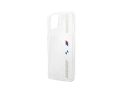 حقيبة BMW Hardcase iPhone 13  - خطوط فضية - شفافة