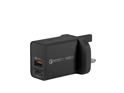 Momax One Plug 2 Ports PD + QC 3.0 USB Fast Charger - 20W / USB Type-C